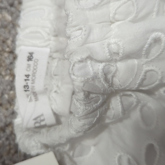 NWT Zara White Eyelet A-Line Skirt - Picture 4 of 6